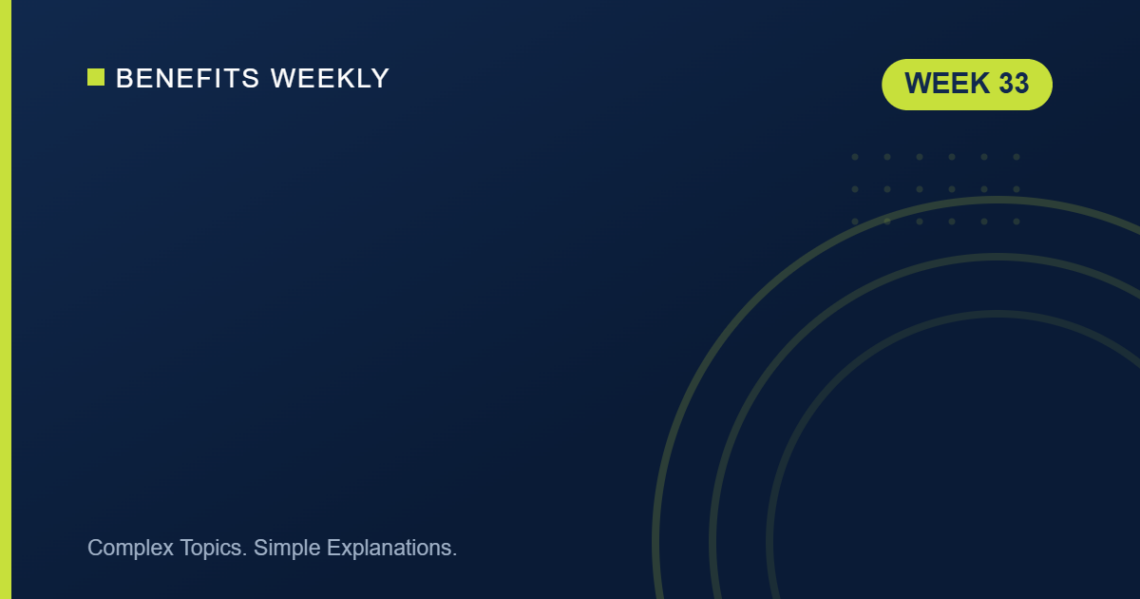 Benefits Weekly Week 33 branded cover